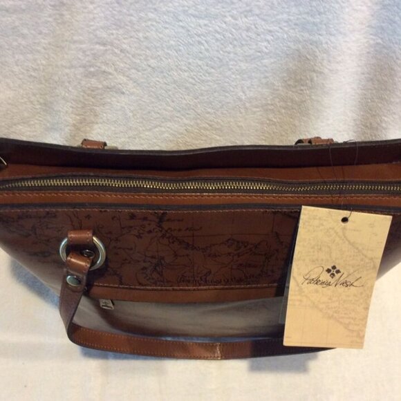 PATRICIA NASH Alessano Sig Map Print Riot Rust Large Tote Zip Top ~ NWT - Picture 7 of 10